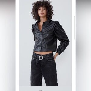 Zara Black Leather Jacket